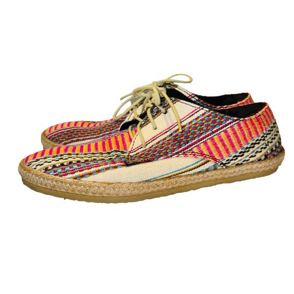 Patara Women's Nomad Casual Rainbow Boho Espadrille Shoes Size 8 Hippie Woven - Picture 4 of 9